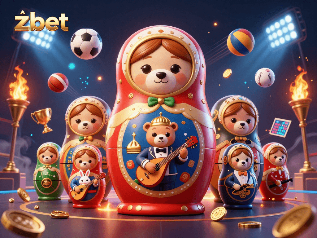 Zbet engages players with a 3D illustration of dealers in casino attire, sports action, and vibrant dynamic elements.