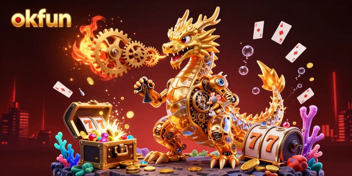 Experience thrilling jackpots with okfun in this vibrant underwater casino scene.