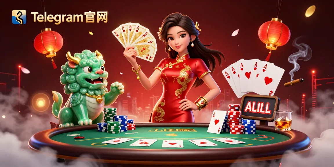 在Telegram官网参与刺激的牌类游戏,一位优雅的赌徒手握金色卡牌。