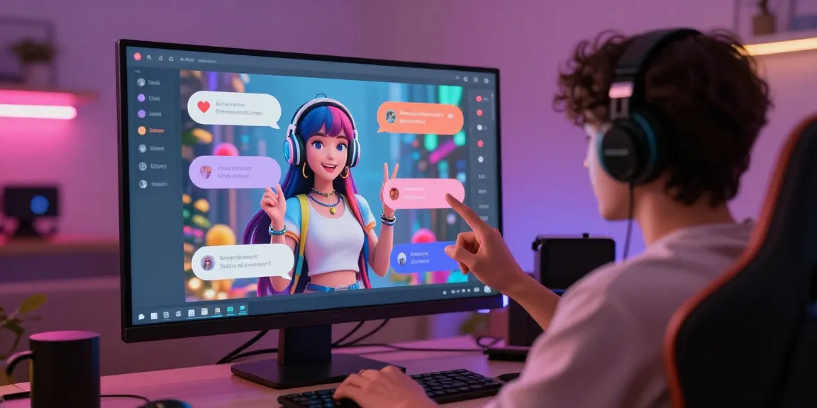 Engaging ai chat nsfw platform with customizable characters and vibrant chat interactions in a cozy virtual setting