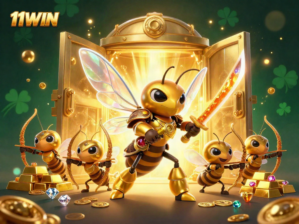 Engage with 11WIN's vibrant casino world in this ultra-detailed 3D illustration packed with thrilling action.