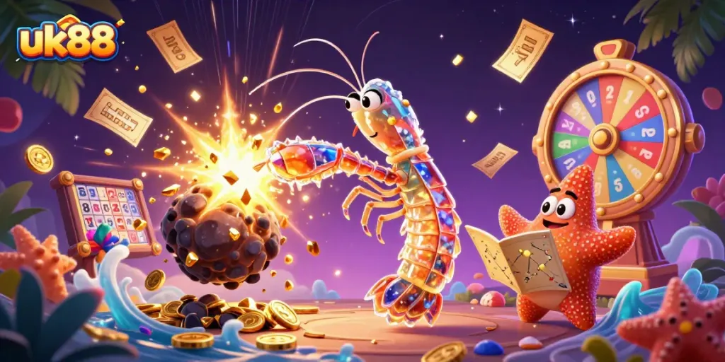 Experience excitement as uk88 offers vibrant slot games with a 3D cartoon galactic samurai and golden rewards.