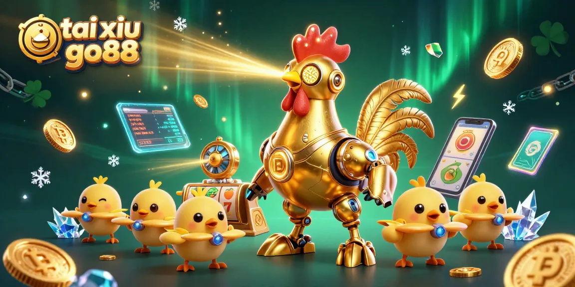 Players enjoy interactive games at tai xiu go88 in a vibrant 3D environment with futuristic elements.