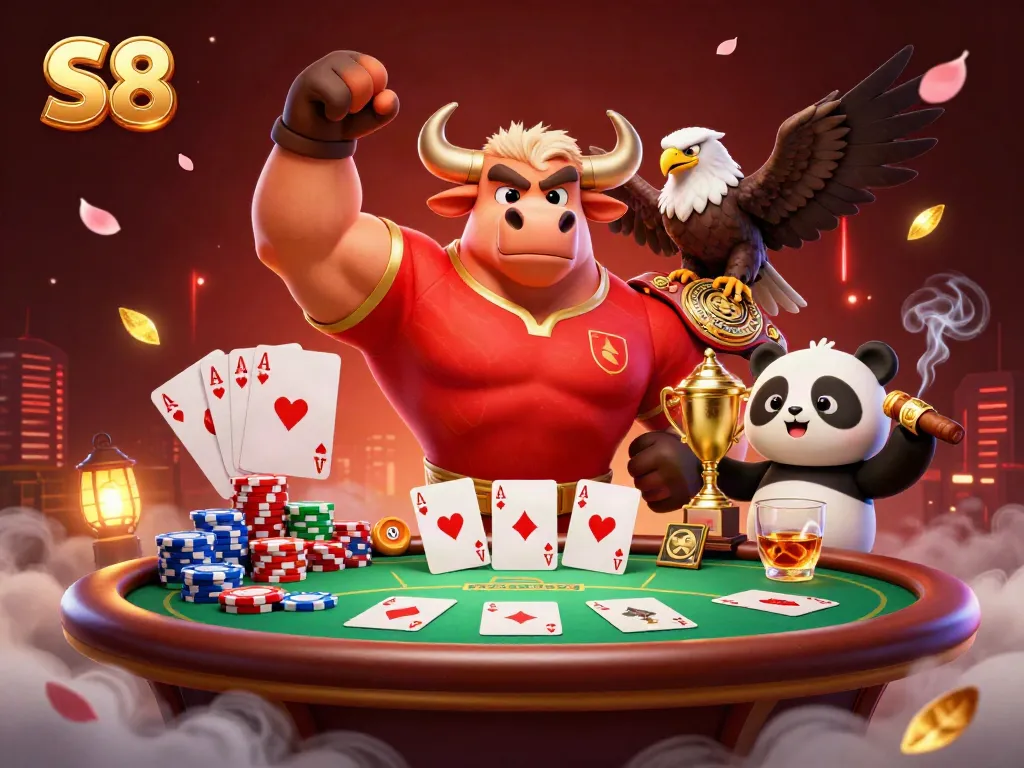 Experience the thrill of S8 gaming with our vibrant, dynamic casino celebration scene.