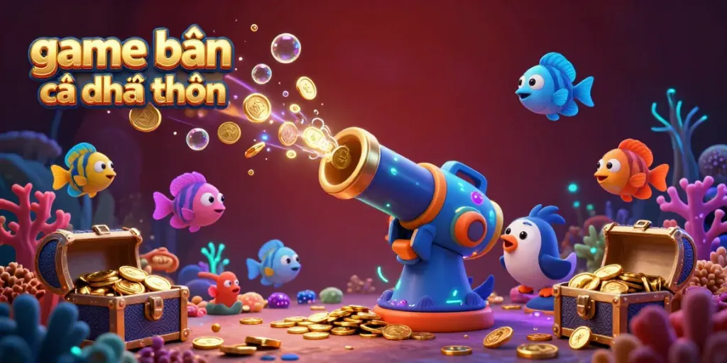 Catch virtual treasures in the vibrant game bắn cá đổi thưởng underwater scene.