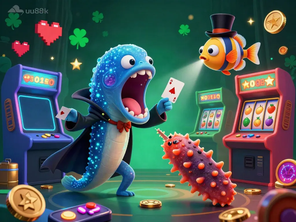 uu88tk evokes thrilling moments with a captivating 3D casino scene that features engaging characters and vibrant gaming elements.