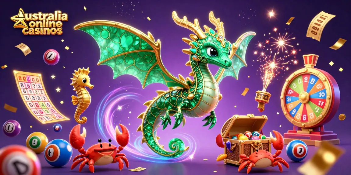 Experience thrilling win potential at australia online casinos with dynamic lottery elements and magical characters.