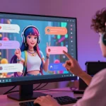 Engaging ai chat nsfw platform with customizable characters and vibrant chat interactions in a cozy virtual setting